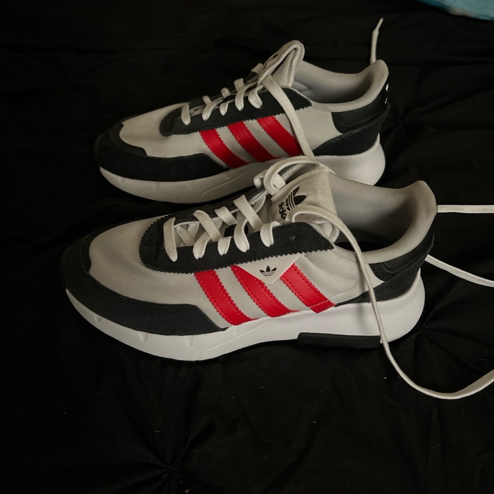 Adidas Men's Red and Black Sneakers